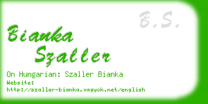 bianka szaller business card